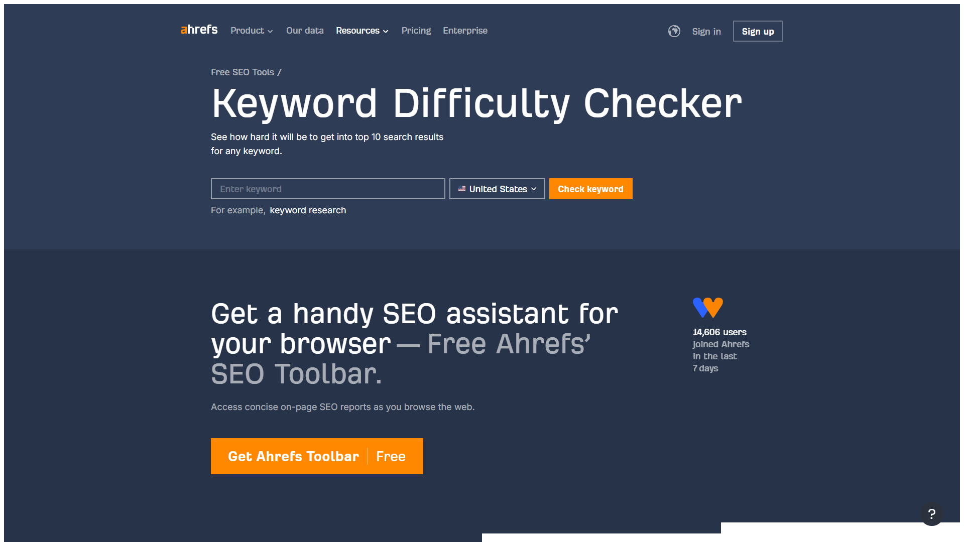 Keyword Difficulty Checker - Ahrefs
